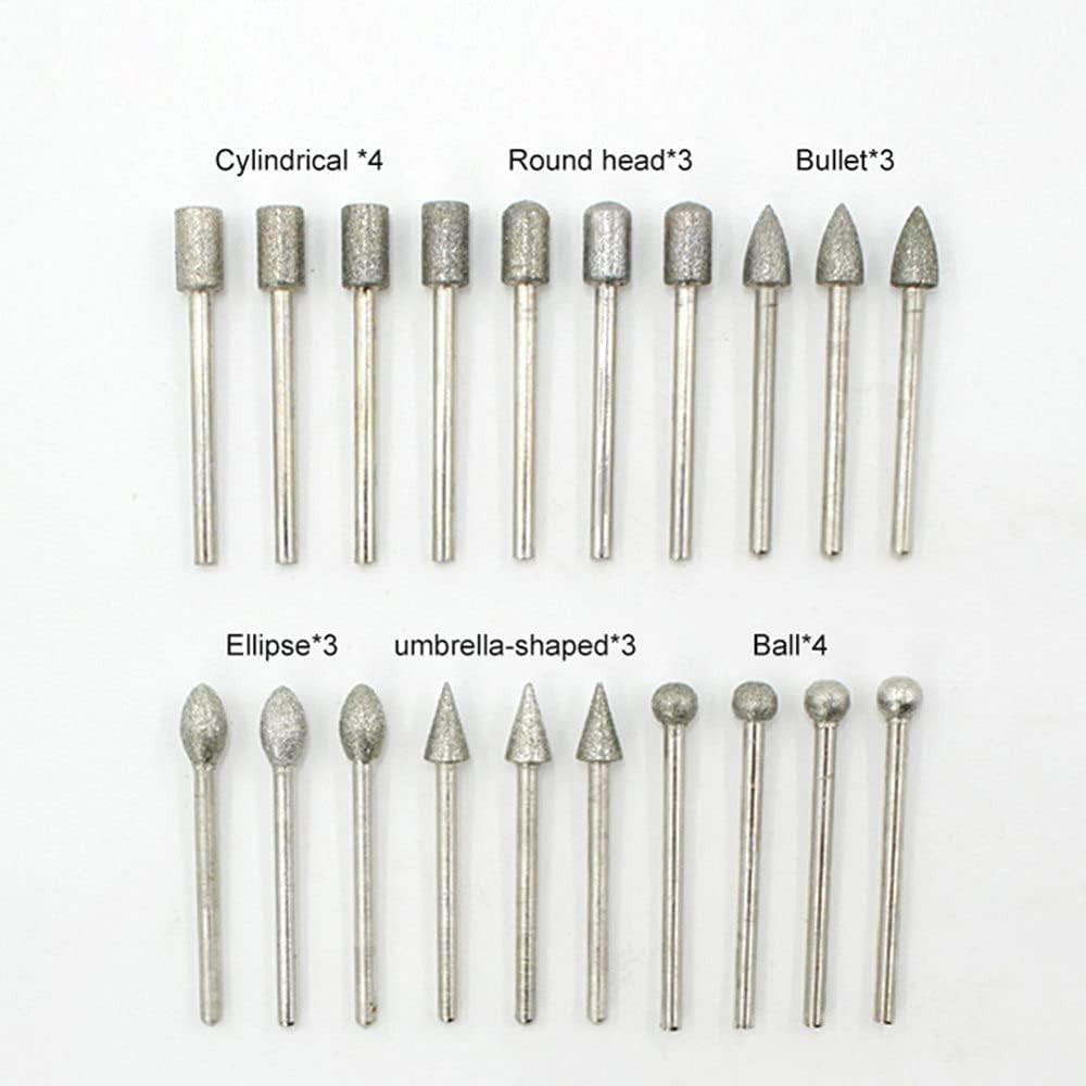 Diamant Fräser Schleifstift 3-6mm Diamantschleifer Bohrer für "Dremel Proxxon"