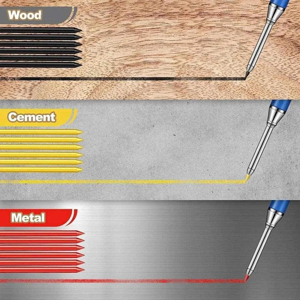 Tieflochmarker, Marker, Baumarker, Bleistift, Ersatzminen, Minen