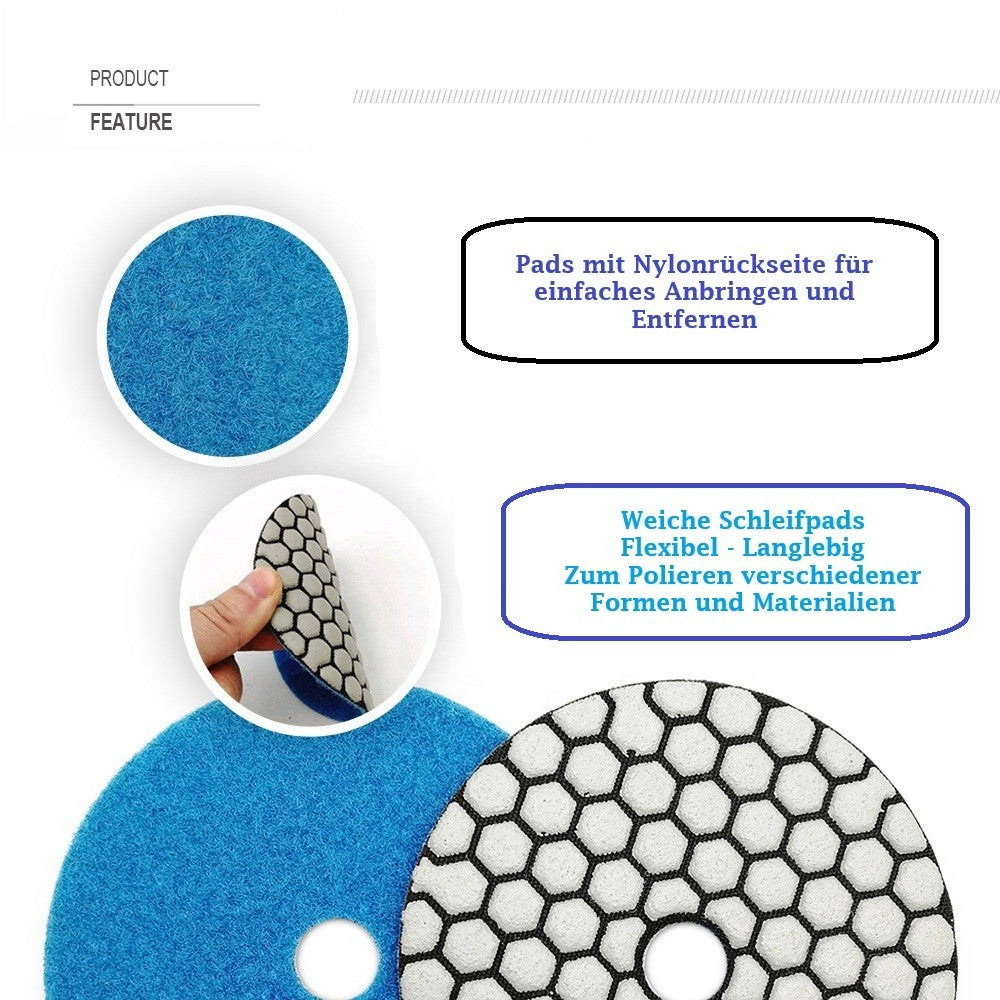 Polier Diamantpad Trägerplatte Magnetisch , Klettteller  polieren und schleifen.