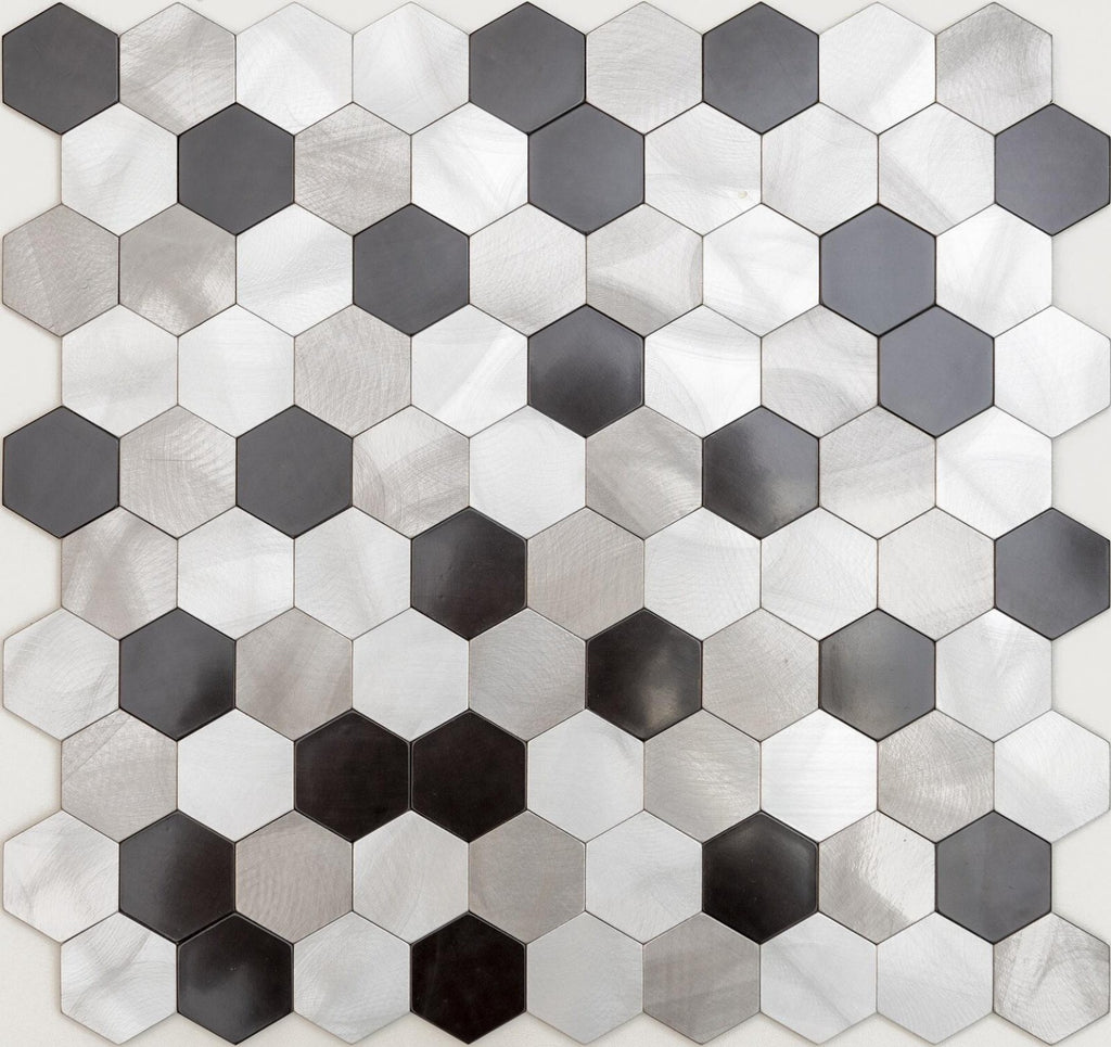 Mosaikfliesen Selbstklebend Glas Alu Metall Mosaik Wandverkleidung  -  0,9 qm