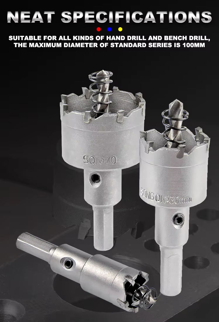 Lochsäge Hartmetall TCT Bohrkrone Kreisschneider für Edel - Stahl Set u. Einzeln