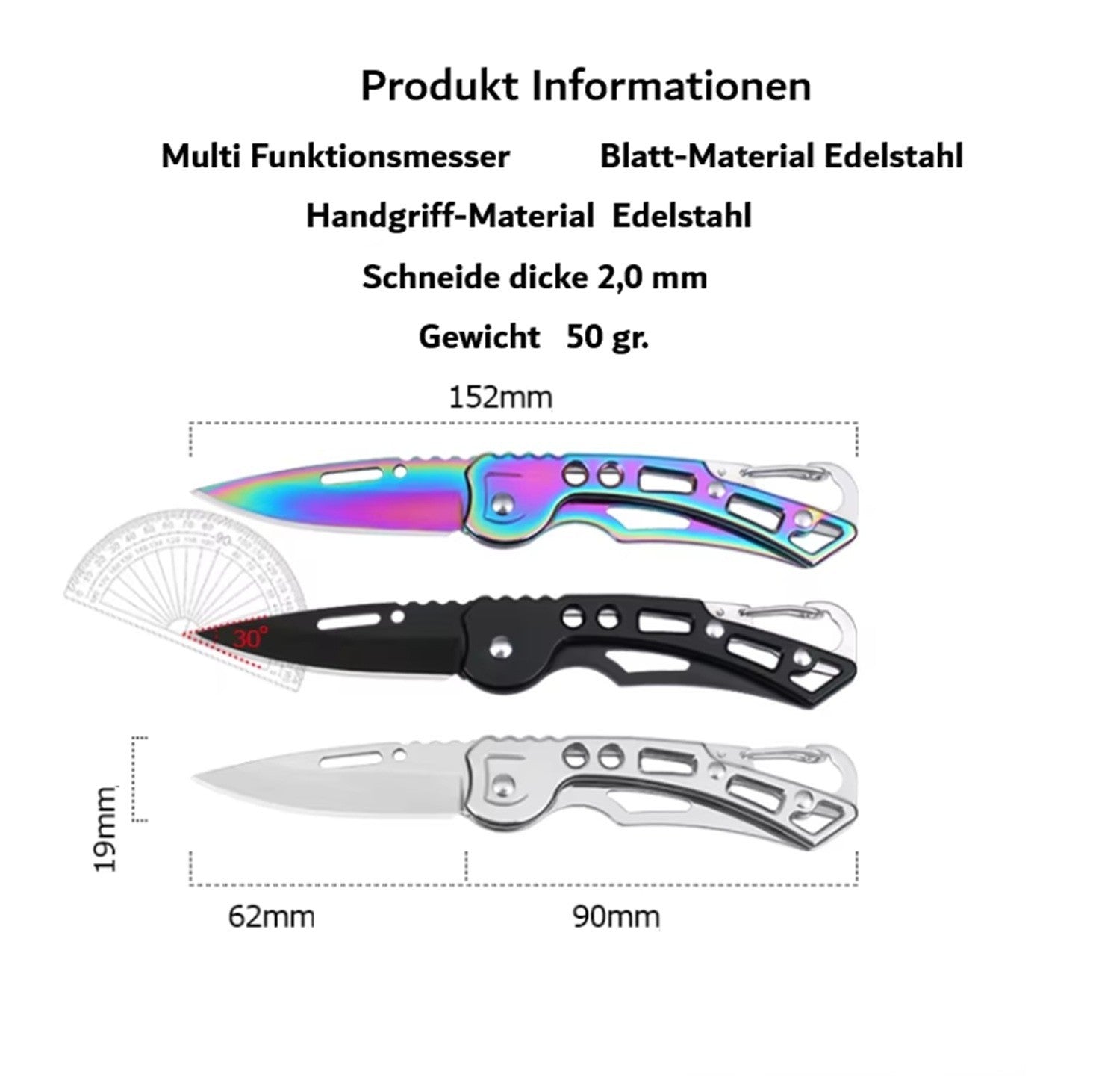 Taschenmesser Outdoor Messer Klappmesser, Gürteltasche Klinge