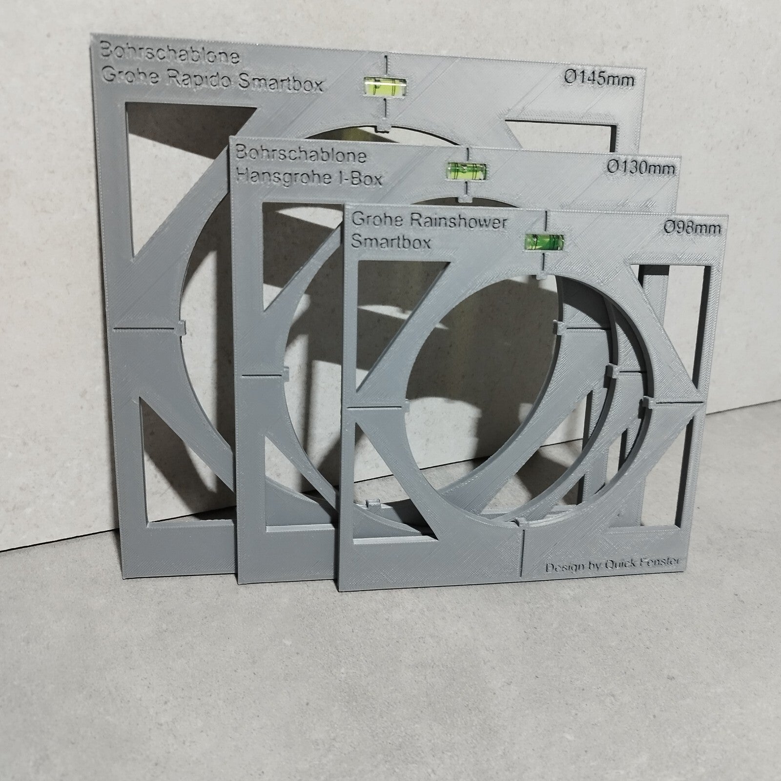 Bohrschablone für Wand-WC - Bohrschablone für Steckdose- Brausebatterie - Grohe
