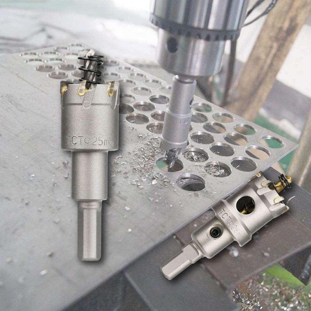 Lochsäge Hartmetall TCT Bohrkrone Kreisschneider für Edelstahl 19-75 mm Set