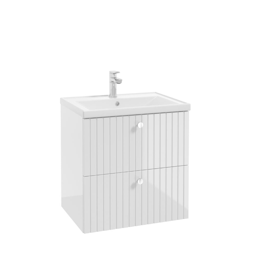 Waschtischunterschrank mit zwei Schubladen u. Waschbecken
